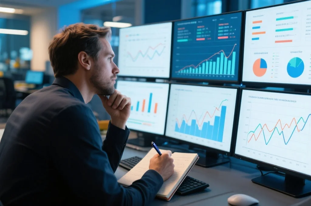 数据分析师在办公室分析数据